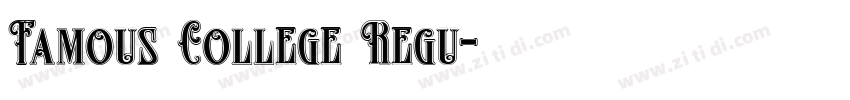 Famous College Regu字体转换
